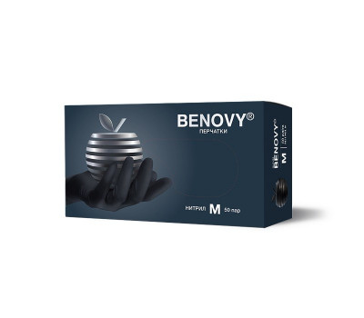 Одноразовая продукция ПЕРЧАТКИ BENOVY НИТРИЛОВЫЕ ЧЕРНЫЕ 100ШТ Одноразовая продукция ПЕРЧАТКИ BENOVY НИТРИЛОВЫЕ ЧЕРНЫЕ 100ШТ